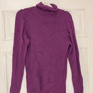 Cato Women's Rich Purple Cowl Neck Sweater